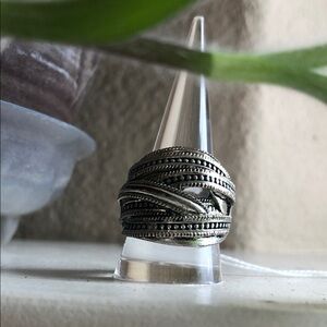 Silver Textured Ring